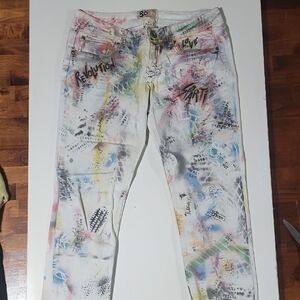 Original Painted ARTWORK Colorful Women's Jeans